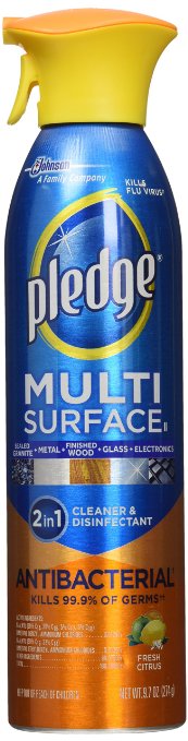 Pledge Multi-Surface Spray Antibacterial Citrus - 9.7oz/6pk