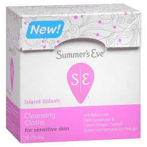 Summers Eve Cleansing Cloths ISLAND SPLASH -16ct/12pk