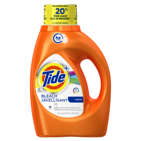 Tide Liq. 2X HE Original w/Bleach 24 loads - 46oz/6pk