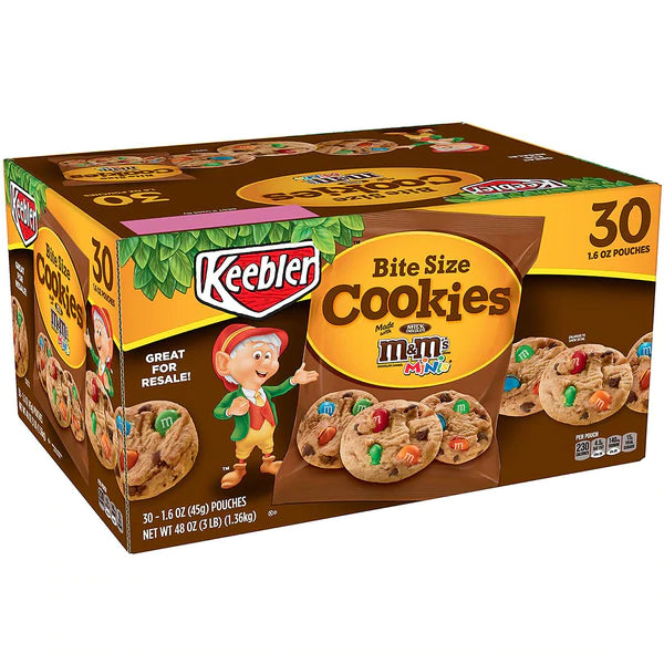 Keebler Bite Size M&M's Cookies - 1.6oz bags/30pk