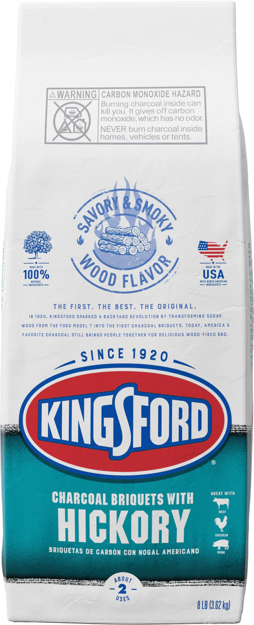 Kingsford Briquets Hickory - 8lbs/6pk