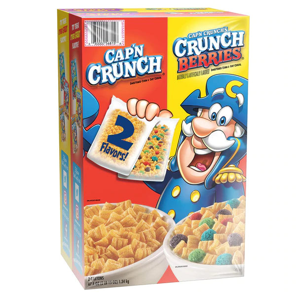 Cap'n Crunch Cereal Variety Pack w/Berries - 20oz/2pk