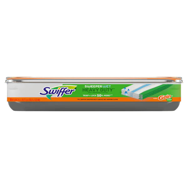 Swiffer Sweeper Heavy Duty Refills Wet Cloth Multi Surface Gain Orignial Scent-10ct/6pk