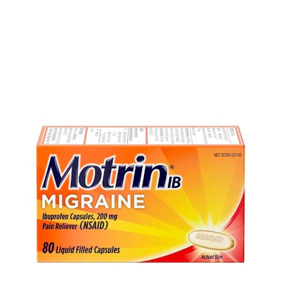 Motrin IB Pain Reliever / Fever Reducer Migraine Liquid Filled Capsules - 80ct/24pk