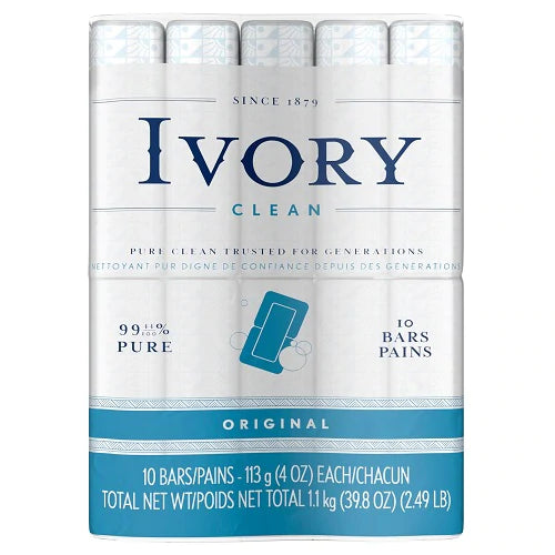 Ivory Bar Soap ORIGINAL - 4.0oz/10bar/8pk