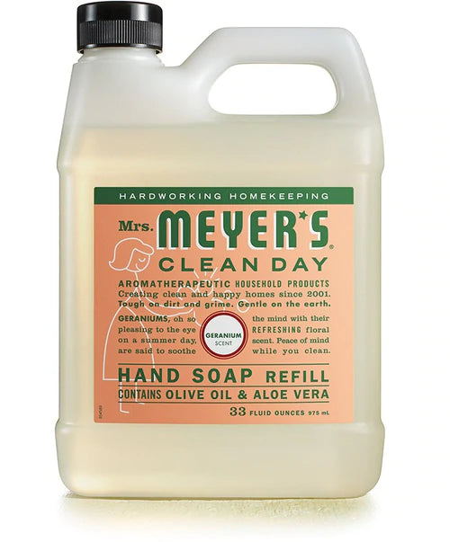 Mrs. Meyer's HandSoap REFILL Geranium - 33oz/6pk