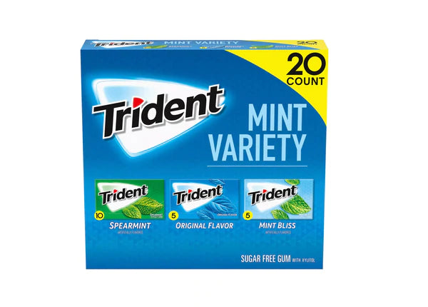 Trident Mint Gum Variety Pack - 20ct/1pk