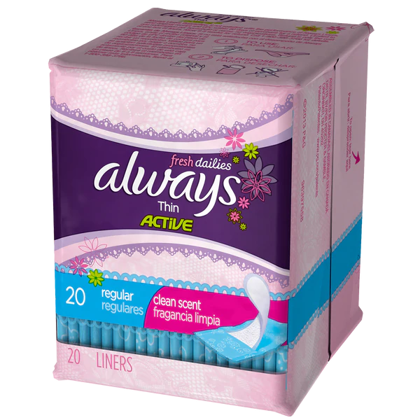 Always Daily Liners Thin SCENTED USA - 20ct/24pk