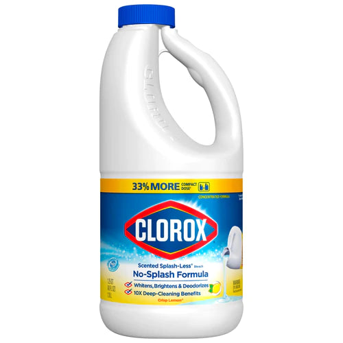 Clorox Bleach Liquid Splash-less Crisp Lemon Concentrated - 40oz/6pk