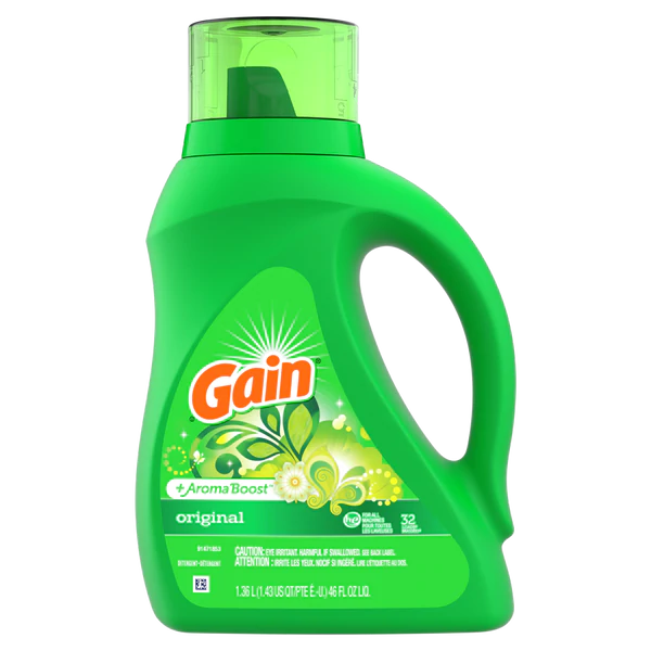 Gain + Aroma Boost Liq. HE Original 32 Loads - 46oz/6pk