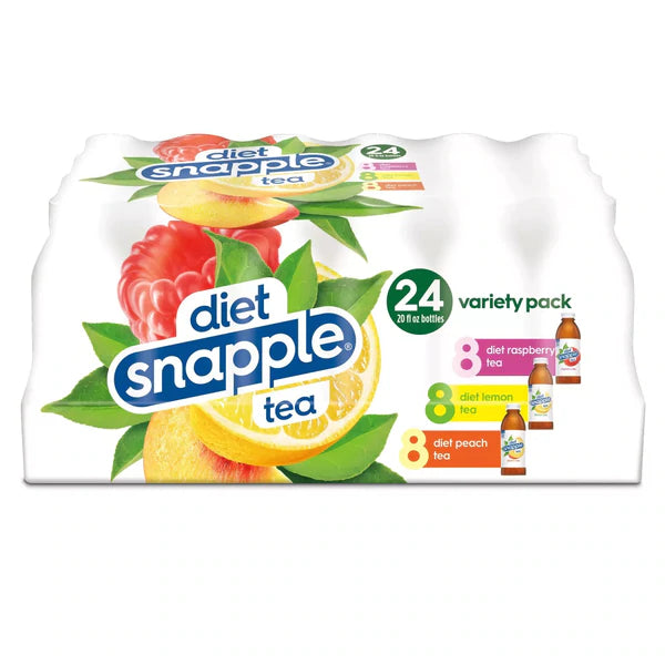 Snapple Diet Tea Variety Pack Bottles - 20oz/24pk