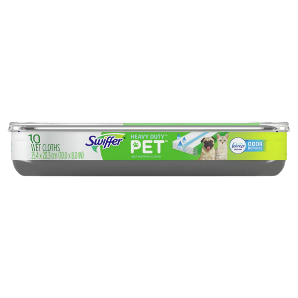 Swiffer Heavy Duty Pet Wet Mopping Cloth Refills Febreze Odor Defense - 10ct/6pk