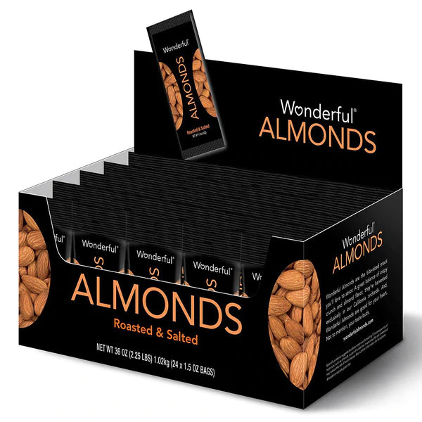 Wonderful Almonds Roasted & Salted bags-1.5oz/24pk