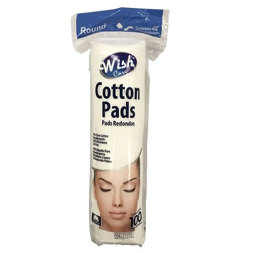 Cotton Rounds Pads WISH Care - 100ct/48pk