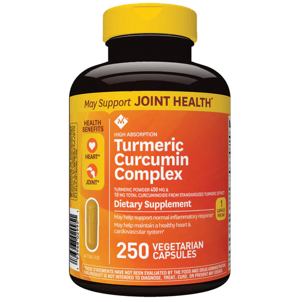 Member's Mark High Absorption Turmeric Curcumin Complex, Vegetarian Capsules - 250ct/1pk