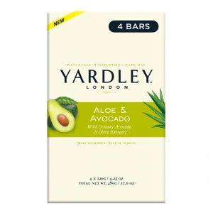 Yardley Aloe Avocado Bath Bars 4pack- 4.25oz/12units/ 4pk/48pc