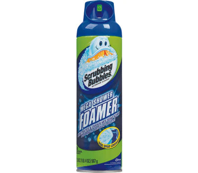 Scrubbing Bubbles Mega Shower Foamer Disinfectant Aerosol Rainshower -20oz/8pk