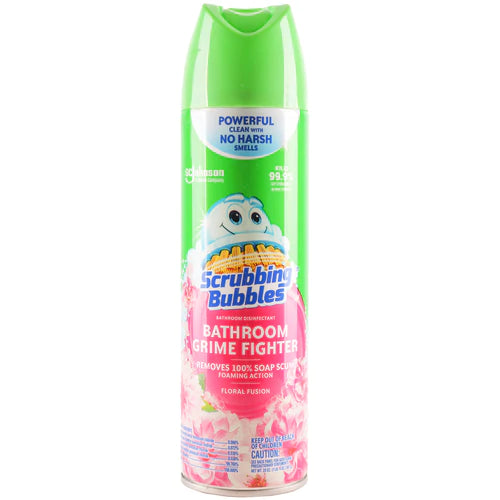 Scrubbing BubblesÂ Bathroom Grime Fighter Disinfectant Aerosol Floral Fusion -20oz/12pk