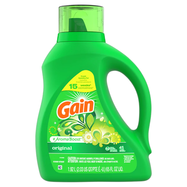 Gain + Aroma Boost Liq. HE Original 45 Loads - 65oz/4pk