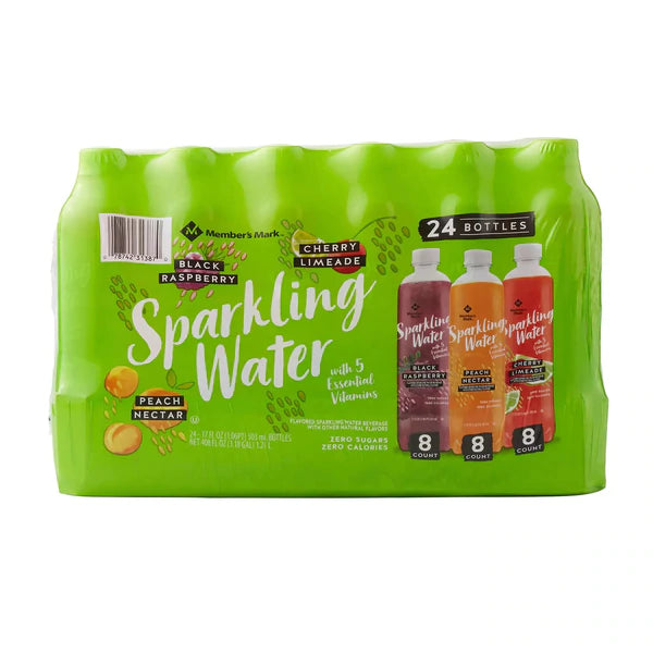 Member's Mark Sparkling Water Variety Pack - 17oz/24pk