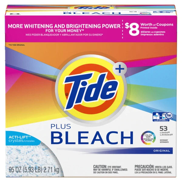 Tide Powder Plus Bleach Original 53 loads - 95oz/3pk