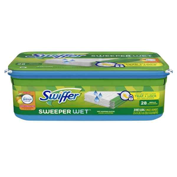 Swiffer Sweeper Wet Mopping Cloths Sweet Citrus & Zest - 28ct/6pk