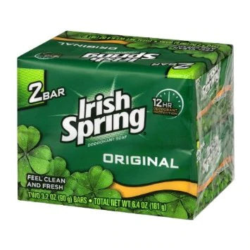 Irish Spring 2 Bars Soap Original Personal - 3.2oz/2bar/36pk