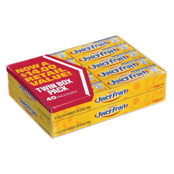 Wrigley's Juicy Fruit Gum - 5ct/40pk