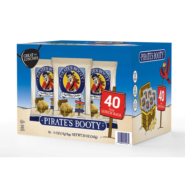 Pirate's Booty Aged White Cheddar Puffs - 0.5oz/40pk