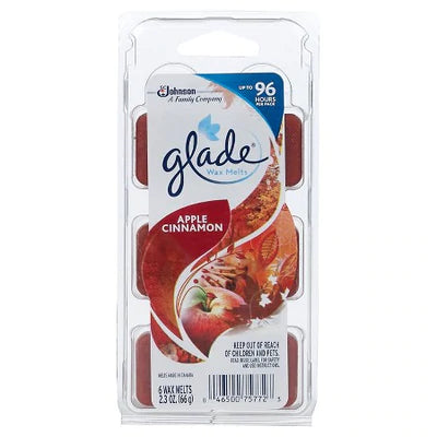 Glade@6ct Wax Melts Apple Cinnamon - 2.3oz/8pk (new size)