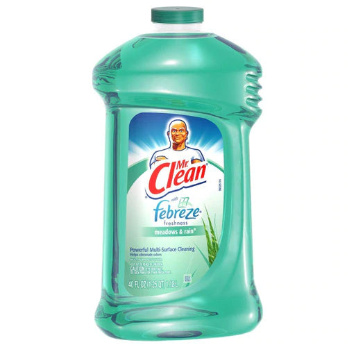 Mr. Clean Liguid Febreze w/Febreze Meadows & Rain- 40oz/6pk