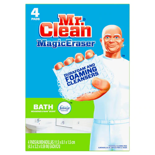 Mr. Clean Bath Magic Eraser Meadows & Rain Cleaning Pads w/ Durafoam - 4ct/8pk