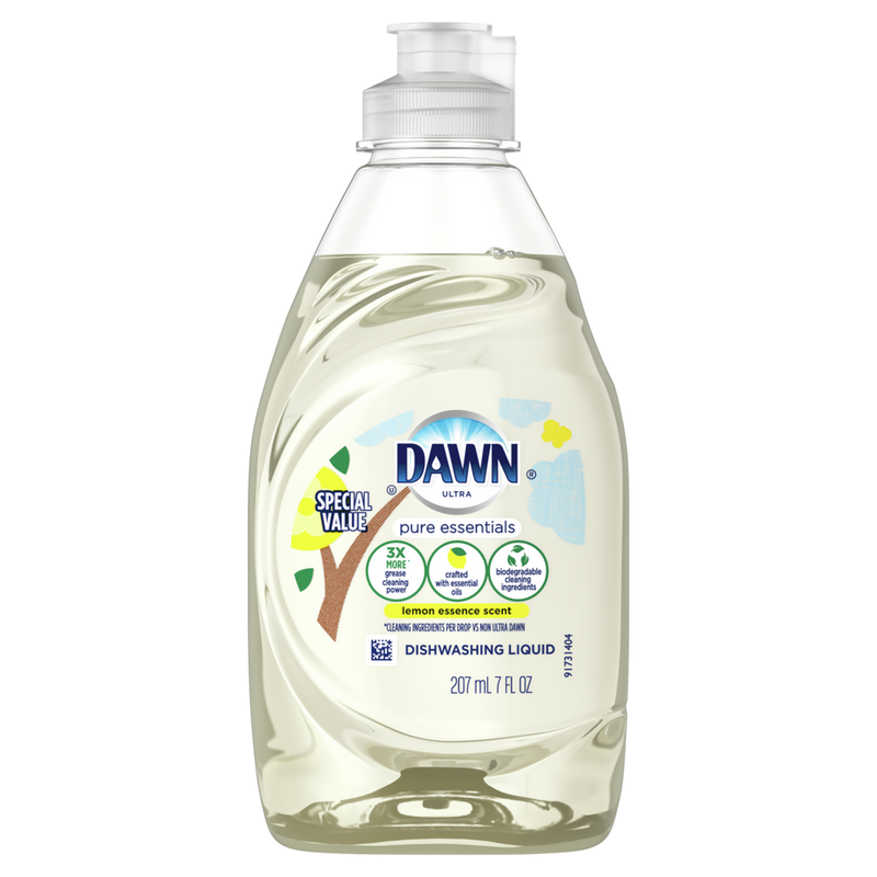 Dawn Ultra Pure Essentials Liquid Dish Soap Lemon Essence Scent - 7oz/18pk