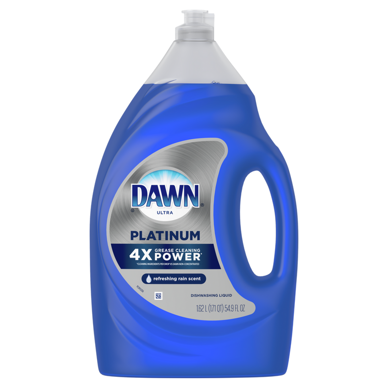 Dawn Platinum Dishwashing Liquid Dish Soap, Refreshing Rain Scent - 54.9oz/6pk