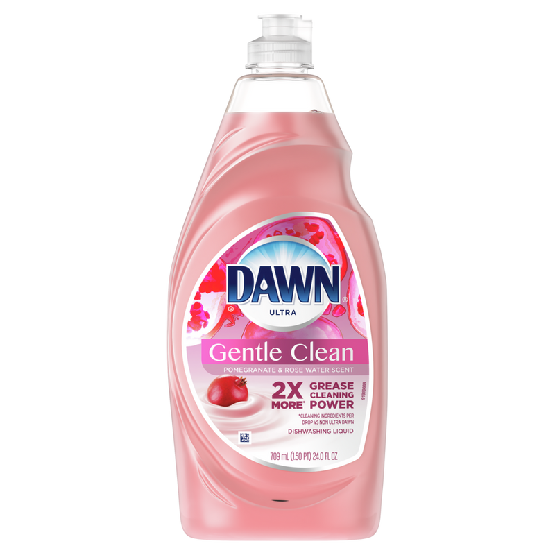 Dawn Ultra Gentle Clean Liquid Dish Soap Pomegranate & Rose Water Scent - 24oz/10pk