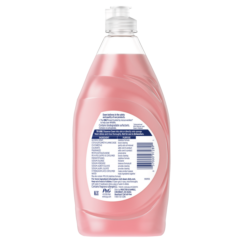 Dawn Ultra Gentle Clean Liquid Dish Soap Pomegranate & Rose Water Scent -16.2oz/10pk