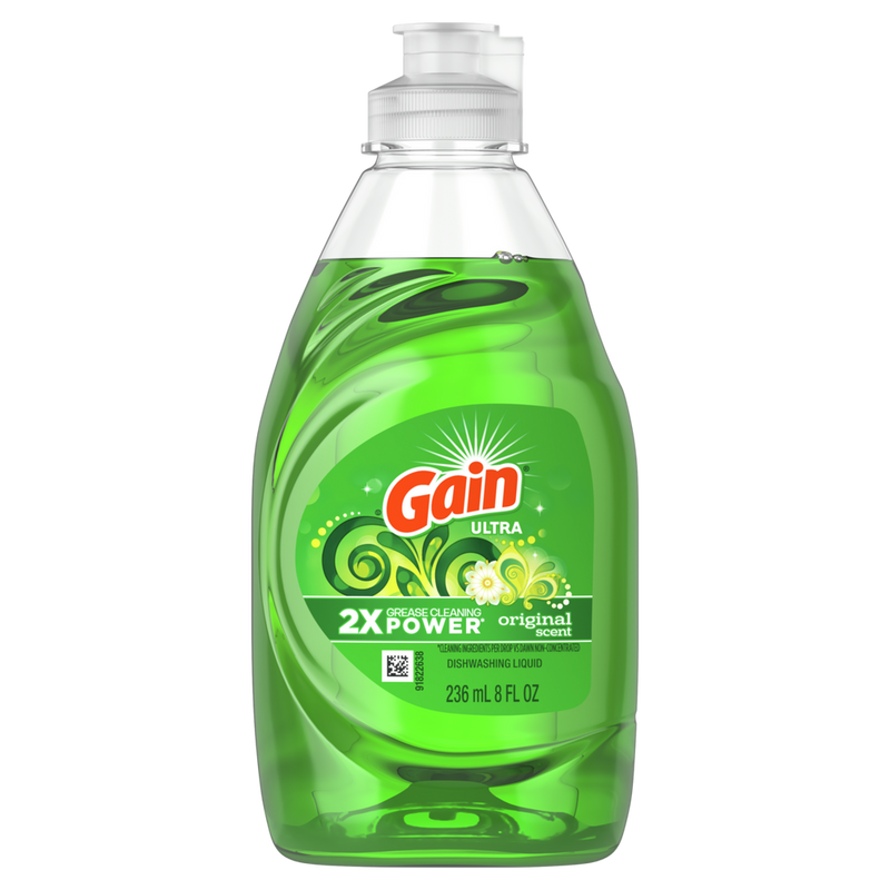 Gain Ultra Dishwashing Liquid Dish Soap Original - 8oz/12pk