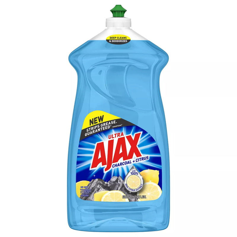 Ajax Dish Liquid Charcoal & Citrus - 52oz/6pk