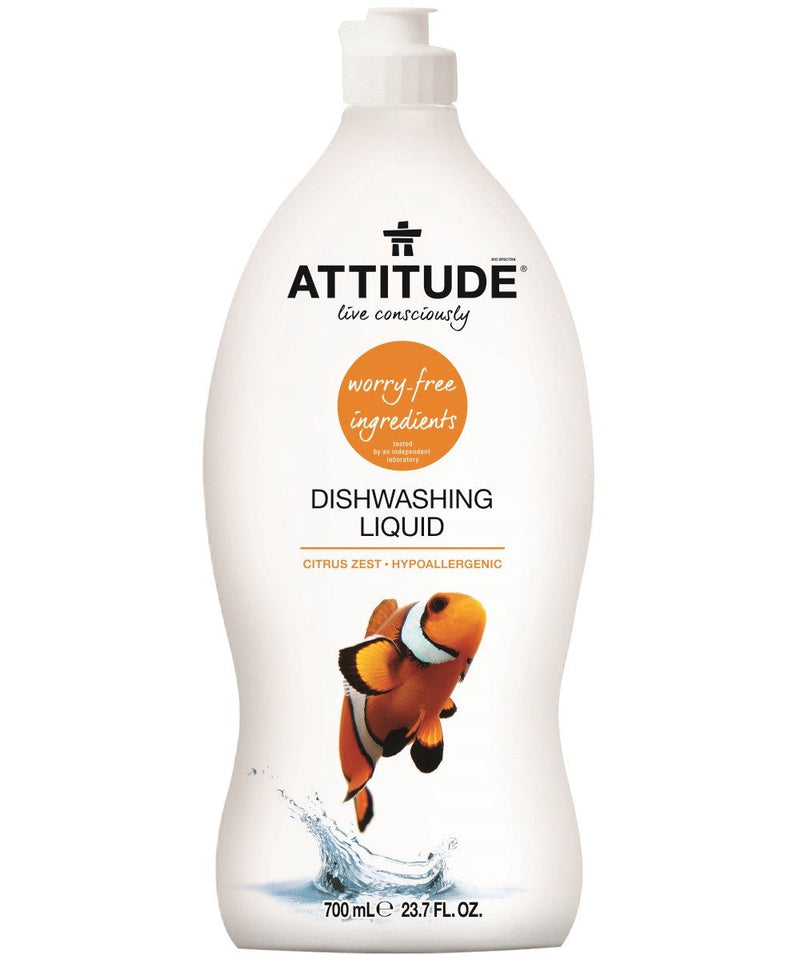 ATTITUDE Dish Liquid CITRUS ZEST - 23.7oz/9pk