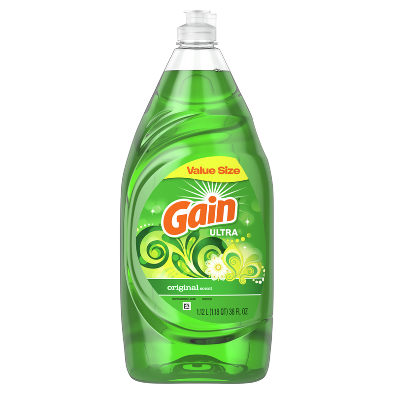 Gain Ultra Liquid Dish Soap Original Scent - 38oz/8pk