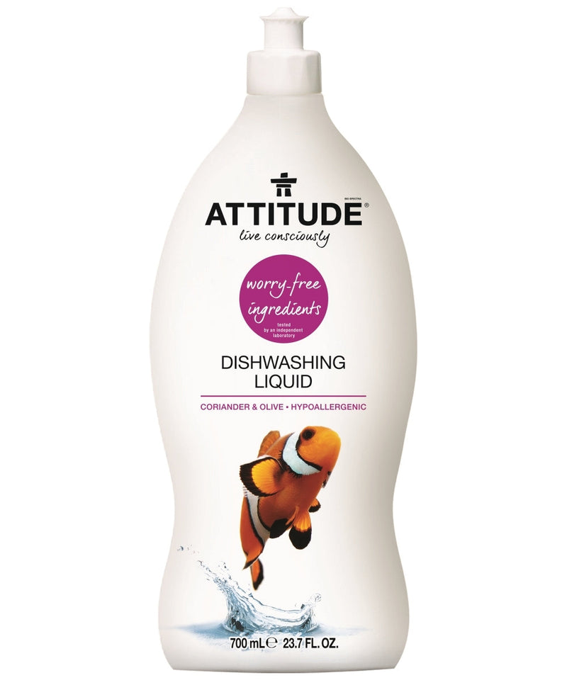 ATTITUDE Dish Liquid OLIVE & CORIANDER - 23.7oz/9pk