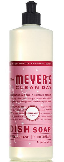 Mrs. Meyer's Dish Liquid Soap Peppermint - 16oz/6pk