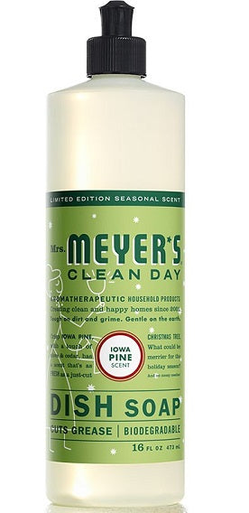 Mrs Meyer's Liquid Dish Soap Iowa Pine - 16oz/6pk