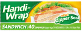 Handi-Wrap Zipper Seal SANDWICH - 40ct/24pk