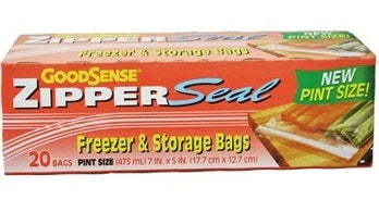 Goodsense DISPLAY PINT Zipper Freeze/Storage Bags - 20ct/40pk