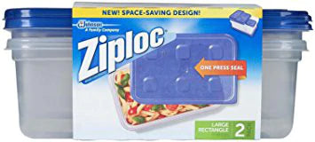 ZIPLOC@Container Large RECTANGLE - 2ct/6pk