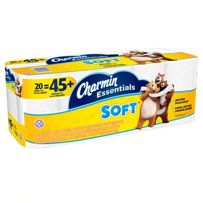 Charmin Essentials Soft 20 = 45 Rolls - 200ct/1pk