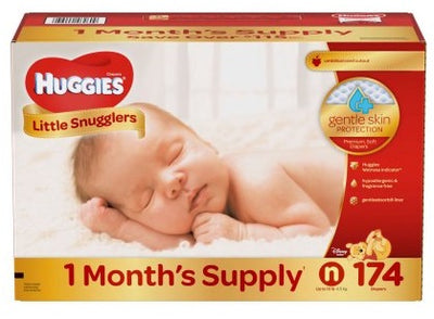 HUGGIES Little Snugglers New Born - 174ct/1pk Case/1