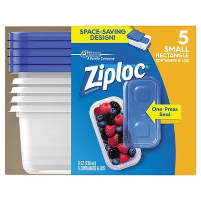 ZIPLOC@Container Small RECTANGLE - 5ct/6pk