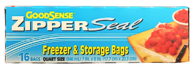 Goodsense Zipper Quart - 16ct/40pk